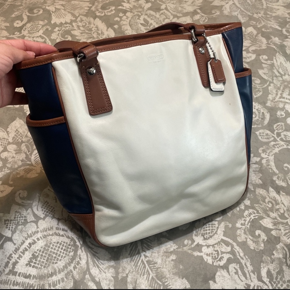 Coach colorblock leather purse
